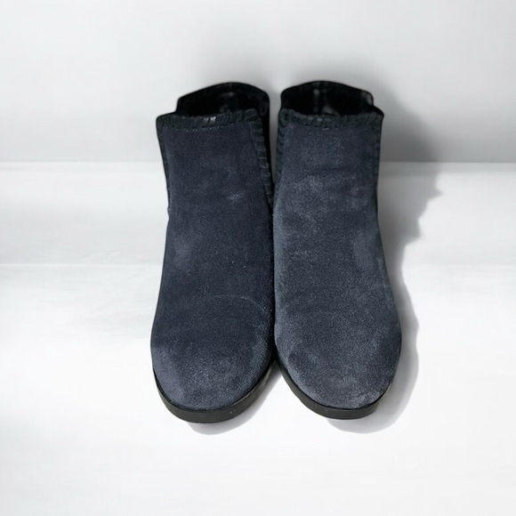 🌻 Jack Rogers Pippa Blue Chelsea Waterproof Suede Leather Ankle Boots Size 9.5 - Picture 5 of 10